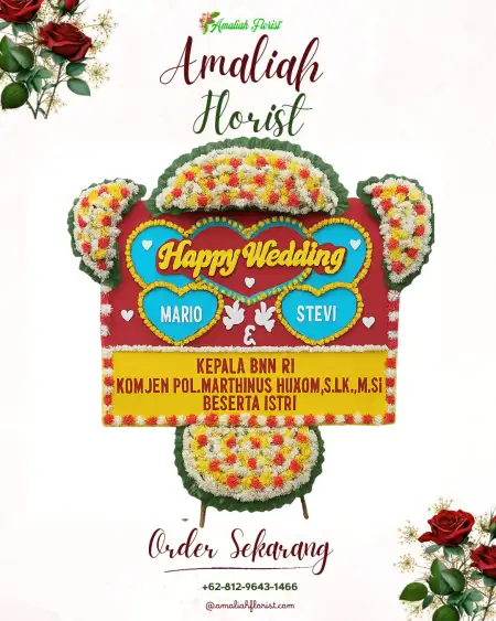 Papan Bunga Pernikahan Segedong